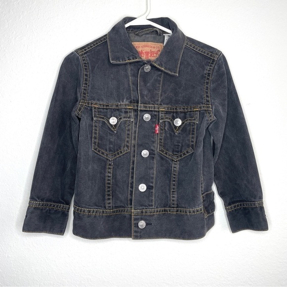 Levi’s Iconic Gray Jacket Type 1 Girls Size Small Western - Picture 1 of 8